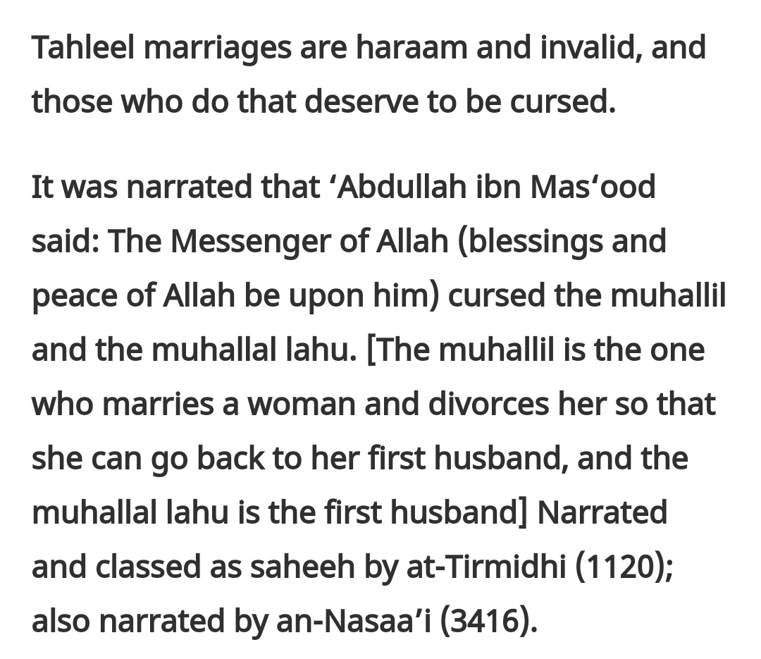 2) HALALA aka tahleel marriage1 of the most vulgar sexual fantasy created sanghis n anti Islamist.Any muslim doing it is cursed n sinned till death.