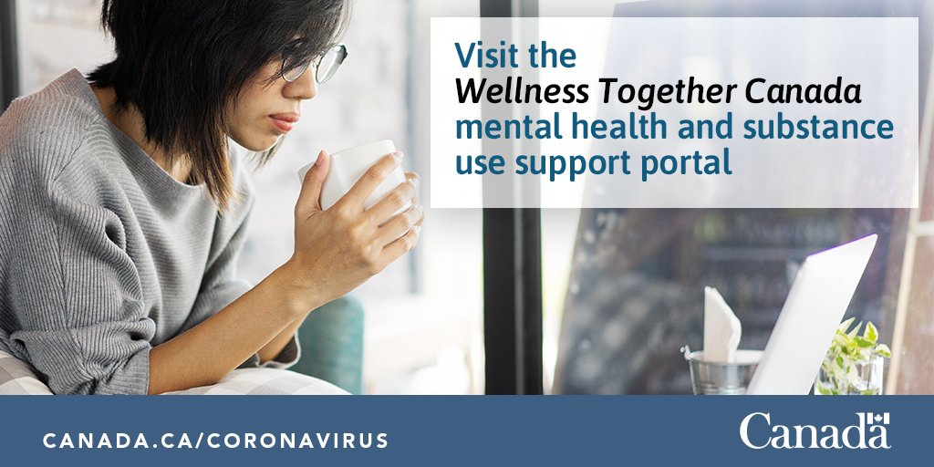 It’s okay to not be okay. The Wellness Together Canada portal offers a wide-range of support options for #mentalhealth and substance use at no cost. Access it here: ow.ly/qn2t50A36Gv #COVID19