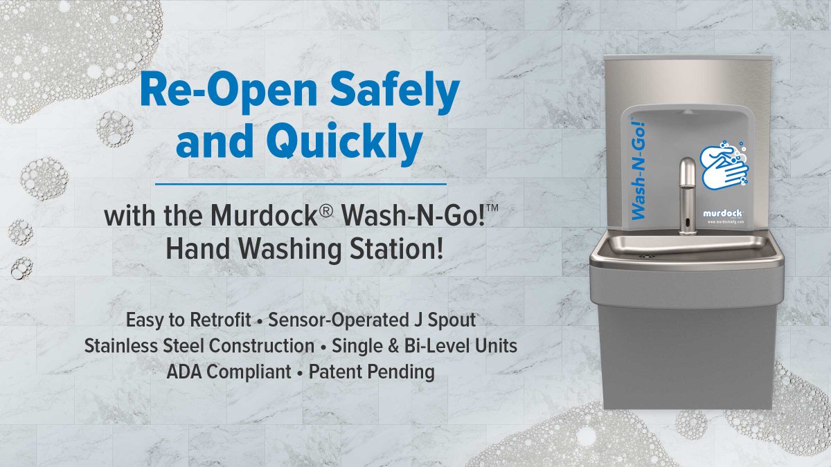 Now available: The #MurdockMFG Indoor Wash-N-Go! Designed for retrofit applications, it comes with a universal mounting bracket for easy installation. Visit us online to learn more! #handwashing #handwashingstation #handhygiene #facilitiesmanagement

 bit.ly/2YoNkbi