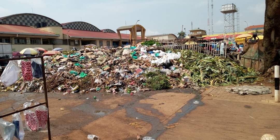 Plastic pollution at Gulu Market. Our plant based plastic free solutions can help solve plastic pollution. @neweco_world