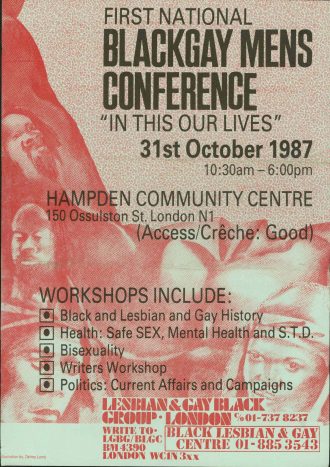 1980: The first Black Gay and Lesbian Group is formed in the UK and received funding in 1985 for a centre. When the Greater London Council was abolished in 1986 funding for the Centre came by donations and membership. It remained active into the 1990s. https://blogs.lse.ac.uk/lsehistory/2016/10/31/theblacklesbianandgaycentre/