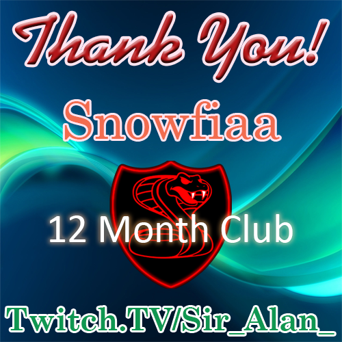 Sir_Alan_'s tweet photo. Thank You @snowfiaa for becoming the 5th person to join the #12monthclub on my #Twitch channel ๐ฅฐ
We've shared some nice moments this past year and I'm hoping for many more going forwards! ๐ Also, thanks for staying up past bed time to play ๐
#KnightOwlz #OG #ILYFAM ๐๐ฆ๐ฎโค๏ธ https://t.co/S82EnGAKGL