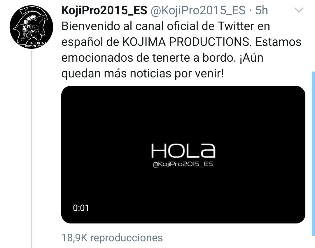 secreto_gz's tweet photo. Sale el perfil oficial de Kojima productions en España y Twitter reacciona. En el mundo gamer @kidcoltrane tiene más referencias que la wikipedia. https://t.co/AE4odu9ykm