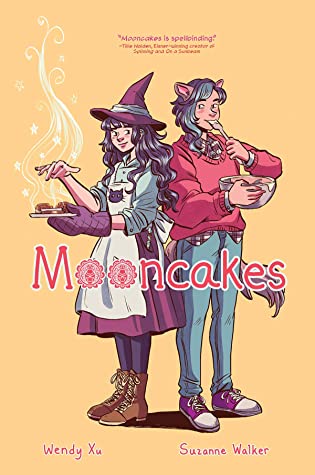 Mooncakes by Suzanne Walker & Wendy Xu F/nb romance, both PoC One is a witch, the other a werewolf Sapphic grandma's!! Focus on family and becoming your own person Age-wise kind of between YA & NA, both characters are considering what to do with their life