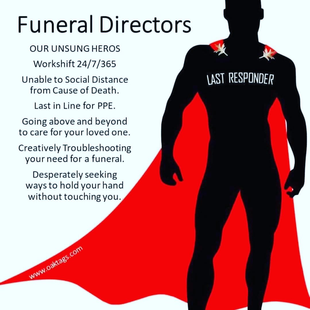 There are so many #keyworkers to be proud of but in this instance we're giving a big shout out to all the local funeral professionals out there who continued to serve bereaved families the best they could through uncertain times. Well done #funeraldirectors!