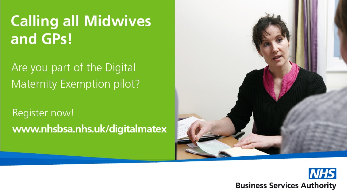 NHSBSA's tweet photo. 📣 We’ve made it easier for #Midwives to issue digital maternity exemption certificates to new and expectant mums. Register now at: https://t.co/KdB2GVnwUU @MidwiferyForum 

#MaternityForum https://t.co/mqFvKqji69