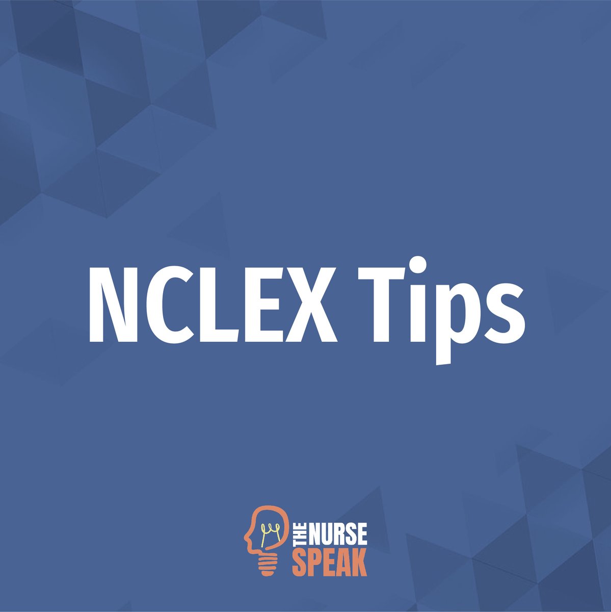 TheNurseSpeak's tweet photo. Here are some tips for the NCLEX! If you want to know more, contact me and I'll give you strategies for passing the test.
#thenursespeak #iloveteaching #nurseeducator #nursing #RN #MSN #blogger #nursewriter #ilovemyjob #tutor #allnurses #yournextshift #nnba #nurseeducator https://t.co/JrKkVvMC0T