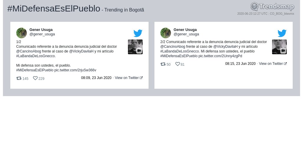 #midefensaeselpueblo es ahora una tendencia en #Bogotã

trendsmap.com/r/CO_BOG_btwvmx