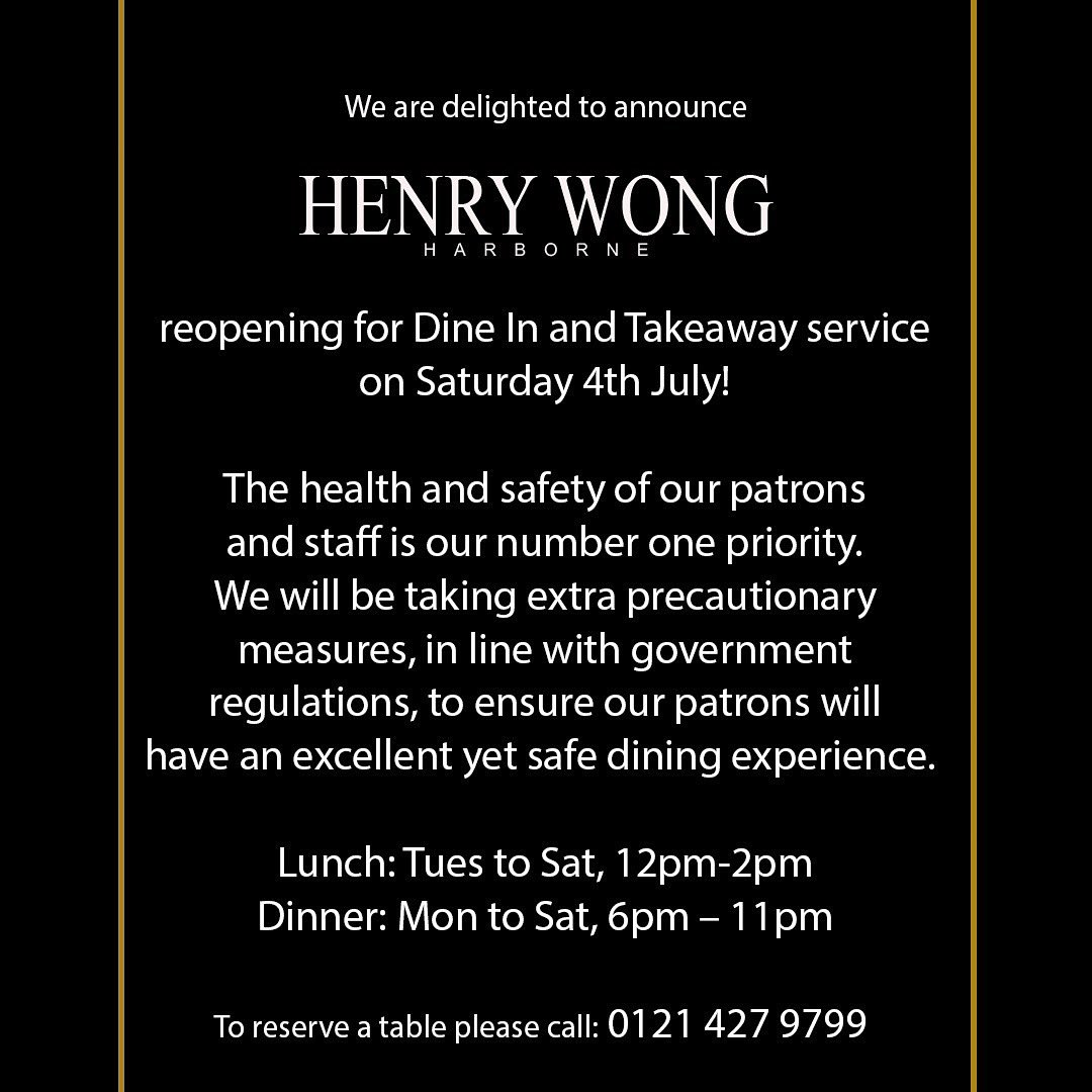 Looking forward to welcoming back our guests ..