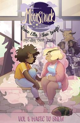 Moonstruck by Grace Ellis & Shae Beagle (ongoing comic) Latinx & Black f/f werewolf couple Non-binary centaur who uses they/them pronouns - they're an absolute delight  Wholesome, but with darker undertones. The main couple aren't perfect NA The art is stunning