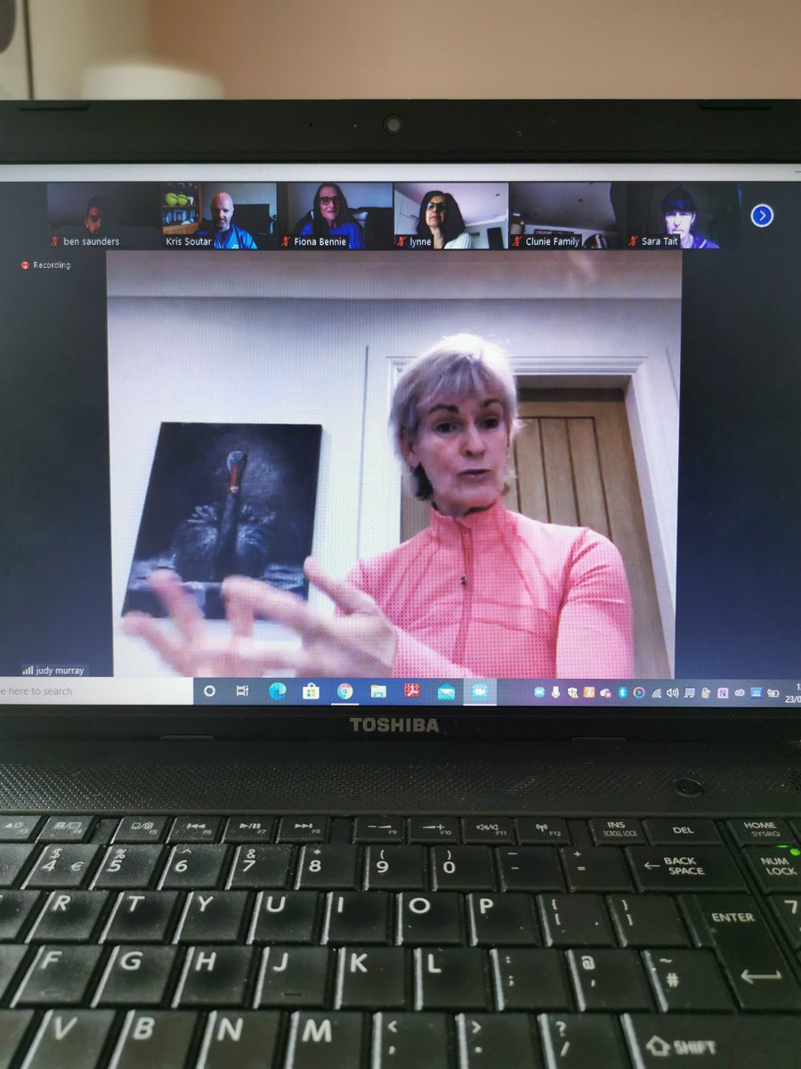 IHS_HWB's tweet photo. Some members of our department were lucky enough to take part in a Tennis CPD course with Judy Murray and her team this afternoon! #LockdownCPD Thanks in advance @JudyMurray 👏🏼 https://t.co/C70QTn98Kz