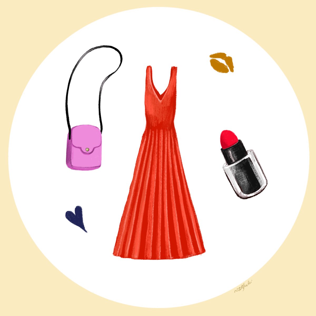 くらちなつき Illustrator ファッション小物いろいろ イラスト