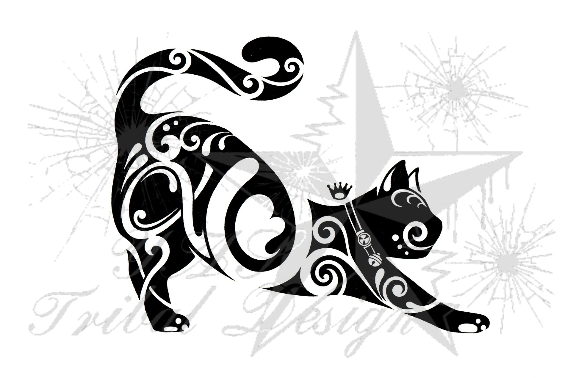 Twitter 上的 Yas ご依頼ありがとうございました シンプルトライバル猫ちゃん トライバル タトゥー デザイン ペン画 イラスト アナログ絵 猫 T Co E6hheu8jo5 Twitter