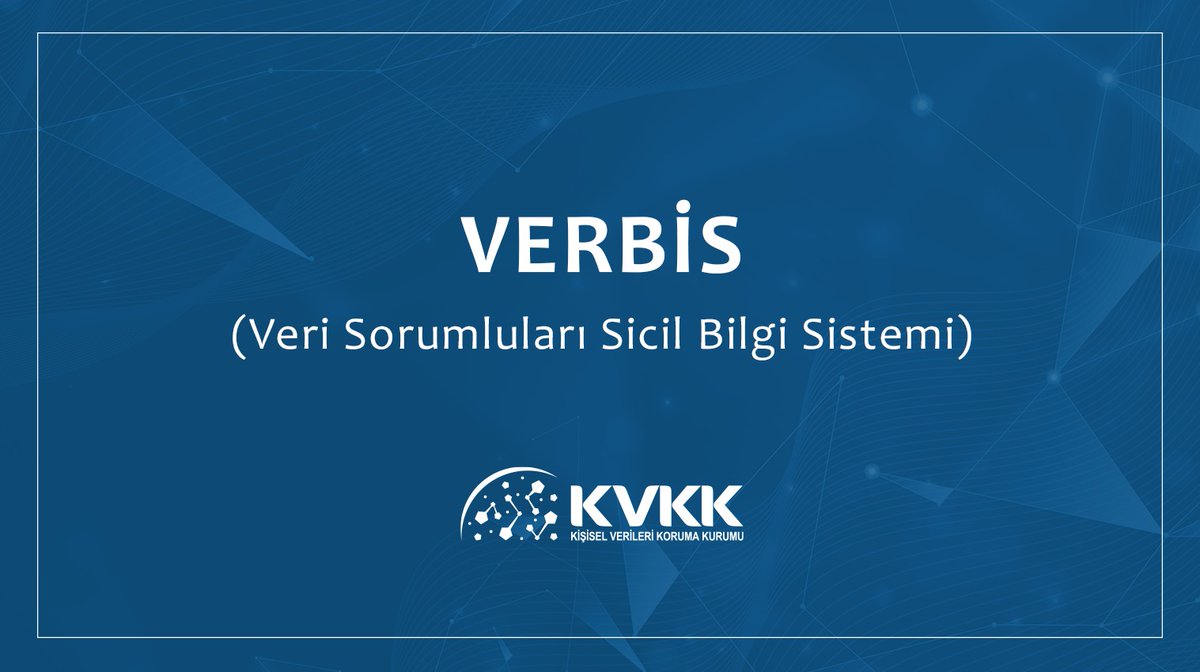 KVKKurumu's tweet photo. VERBİS’e kayıt sürelerinin uzatılması hakkında duyuru:
➡️https://t.co/G4pGKYmnwx #KVKK https://t.co/4sYNwT6LFZ