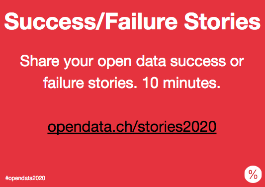 OpendataCH's tweet photo. We are gathering open data success &amp; failure stories right now, join our endeavor to learn what went well and what we need to improve in regards to open data in Switzerland! :) https://t.co/Q8FiFQhaaG #opendata2020 https://t.co/YOitqyb7Zq