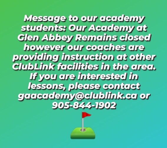 Glen Abbey Golf Academy tweet media