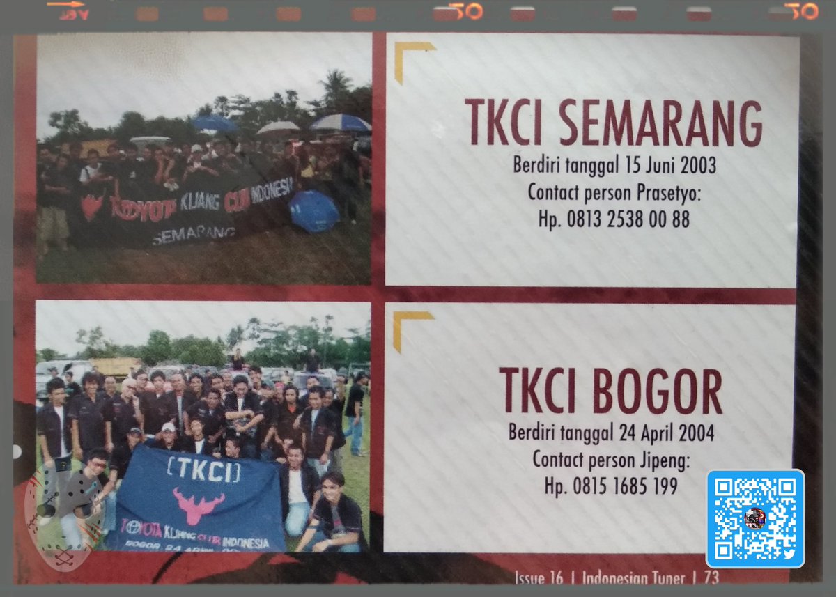 M_R_C7's tweet photo. Selasa, 23 Juni 2020
Napak Tilas
#TKCI
#ToyotaKijangClubIndonesia
#NapakTilasTKCI
#Flashback
#TKCIRoadTo20ThAnniversary
#TKCI2Decade
#IndonesianTunerMagazine
#Issue16
#IndonesianTuner2005
#Co2Stagram
#Co2Files
#Patentz™
#BravoTKCI
#25112K
Cc: @ToyotaID
@TKCI_Official https://t.co/JNl86tmmok