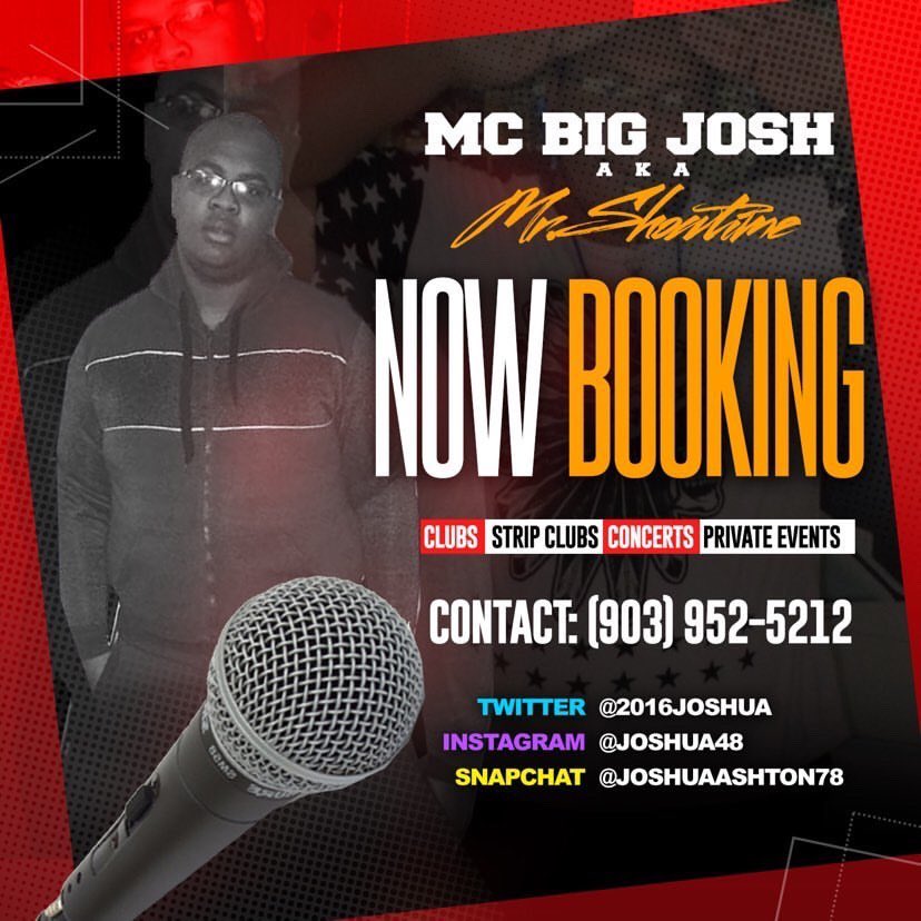 2016Joshua's tweet photo. THE HOTTEST MC IN EAST TEXAS IS NOW TAKING BOOKINGS FOR THE FALL SEMESTER ‼️‼️‼️ https://t.co/dx01QkLpxn