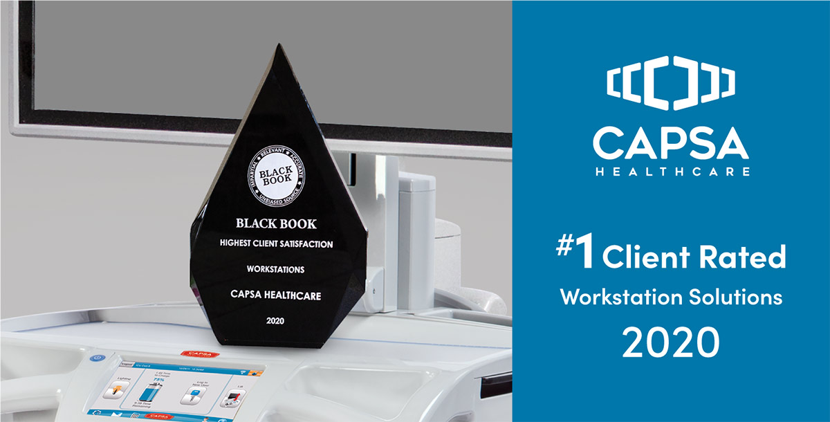 CapsaHealthcare's tweet photo. Capsa Healthcare is honored to announce it’s been ranked #1 In Client Satisfaction For Hospital Computing Workstations in a 2020 Black Book Survey.
Read more: https://t.co/Bad0W7kJGJ
#mobilecomputing #medicalcarts #M38e #CareLink https://t.co/SA6IoRE1Xl
