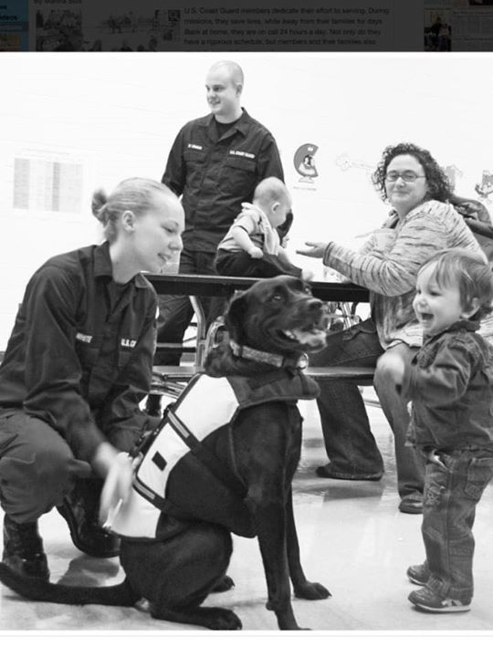 Last week, Coast Guard Station Saint Ignace mourned the loss of Onyx, the Station’s Labrador Retriever mascot and the subject of a number of children’s books. Onyx passed away surrounded by crew members and loved ones Fair winds and following seas, shipmate