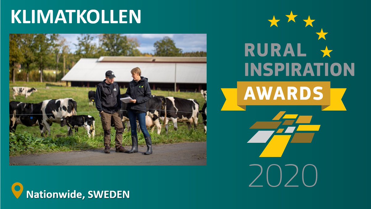 Klimatkollen 🇸🇪 provides #targeted advice and support for farmers to #effectively #reduce #greenhouse gas #emissions.
Vote for it here 💻 bit.ly/2YISs9h 
🕑 deadline to vote: 25 June at 16:00 (CET time) #RIAwards2020 nominee #climatechange #mitigation