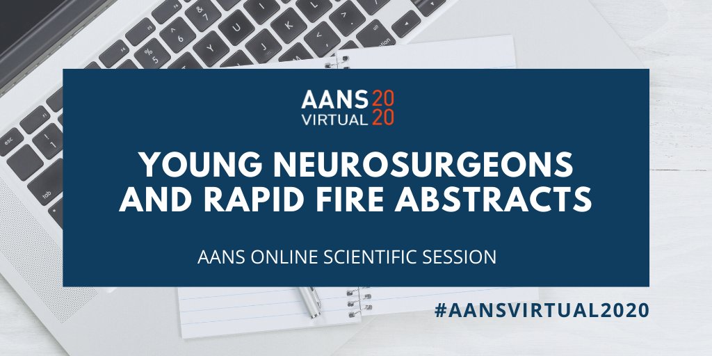AANSNeuro's tweet photo. Catch up on the latest in neurosurgery with #AANSvirtual2020, featuring @youngneuros research and 18 rapid-fire abstracts. https://t.co/8nXkdCgUEy https://t.co/yJ7m38dx1M
