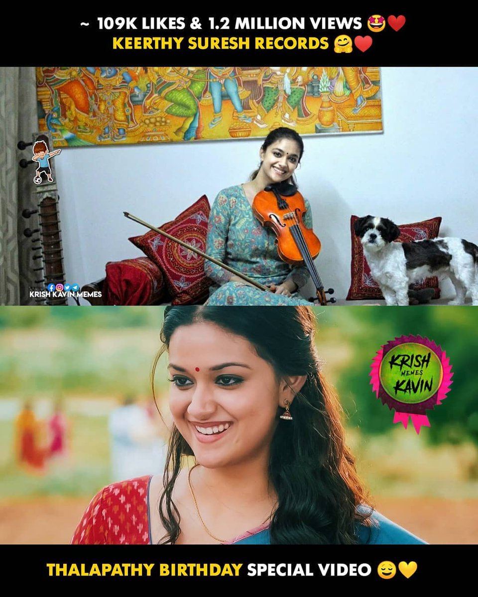Vasanth_Master's tweet photo. Just A Tribute Video For #Thalapathy @actorvijay (#KuttiStoryViolinRemix) By @KeerthyOfficial 🤩
But It Hits 109K Likes With 1.2 Million Views 💥
#Master For A Reason 🔥 https://t.co/9IcmnJBp2i