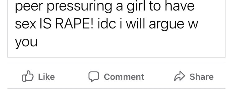 seen a old co-worker post this quote about rape and I agreed with it EXHIBIT A BELOW