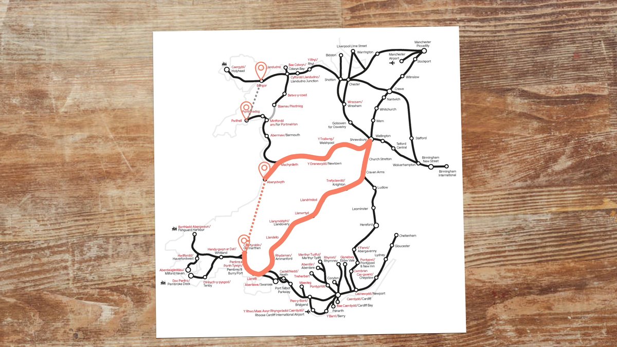As a result, to make the journey by train from Caerfyrddin to Aberystwyth— some 40 miles as the crow flies— takes an astonishing 7 hours!
