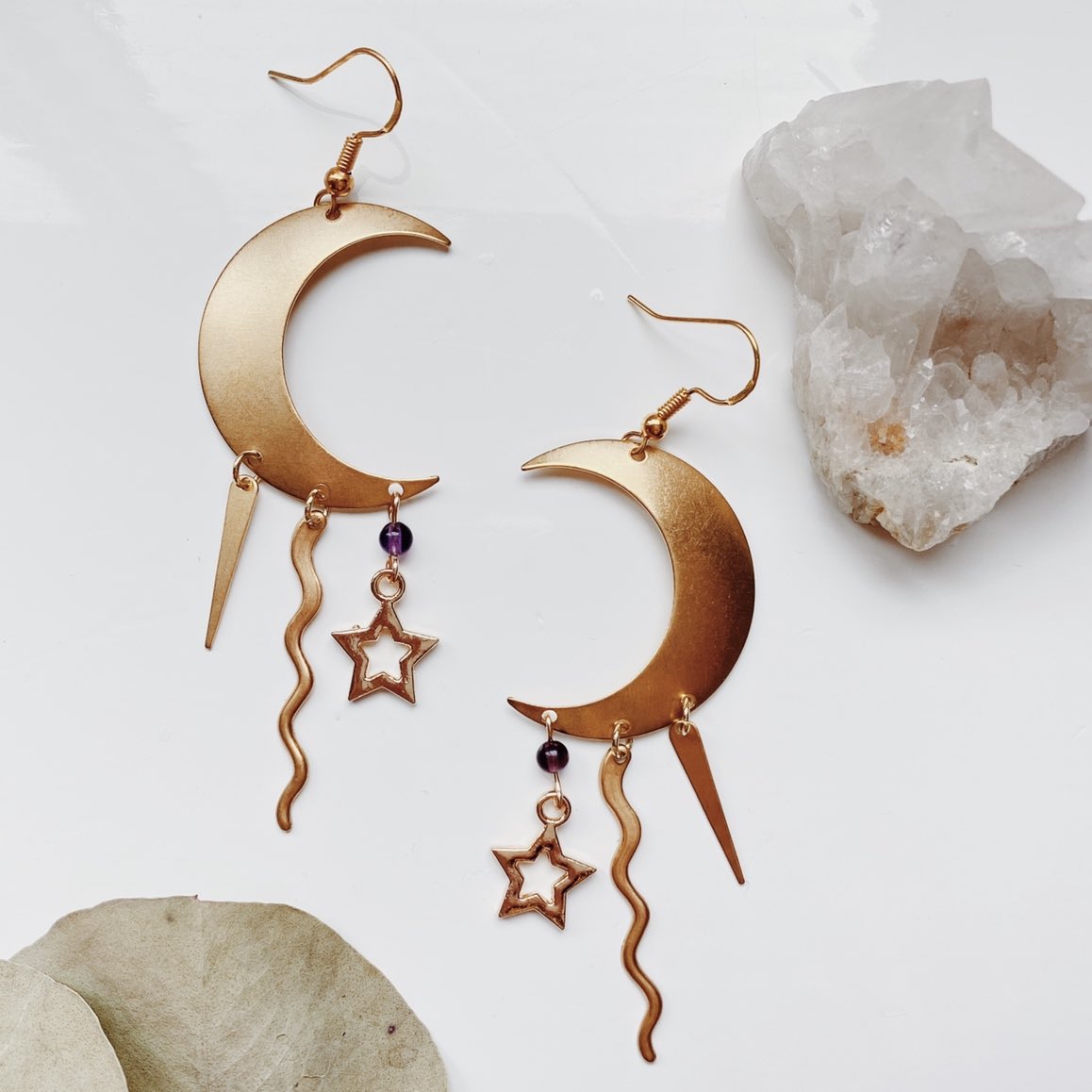  the just a phase bundle Amethyst cut base + earrings // $38