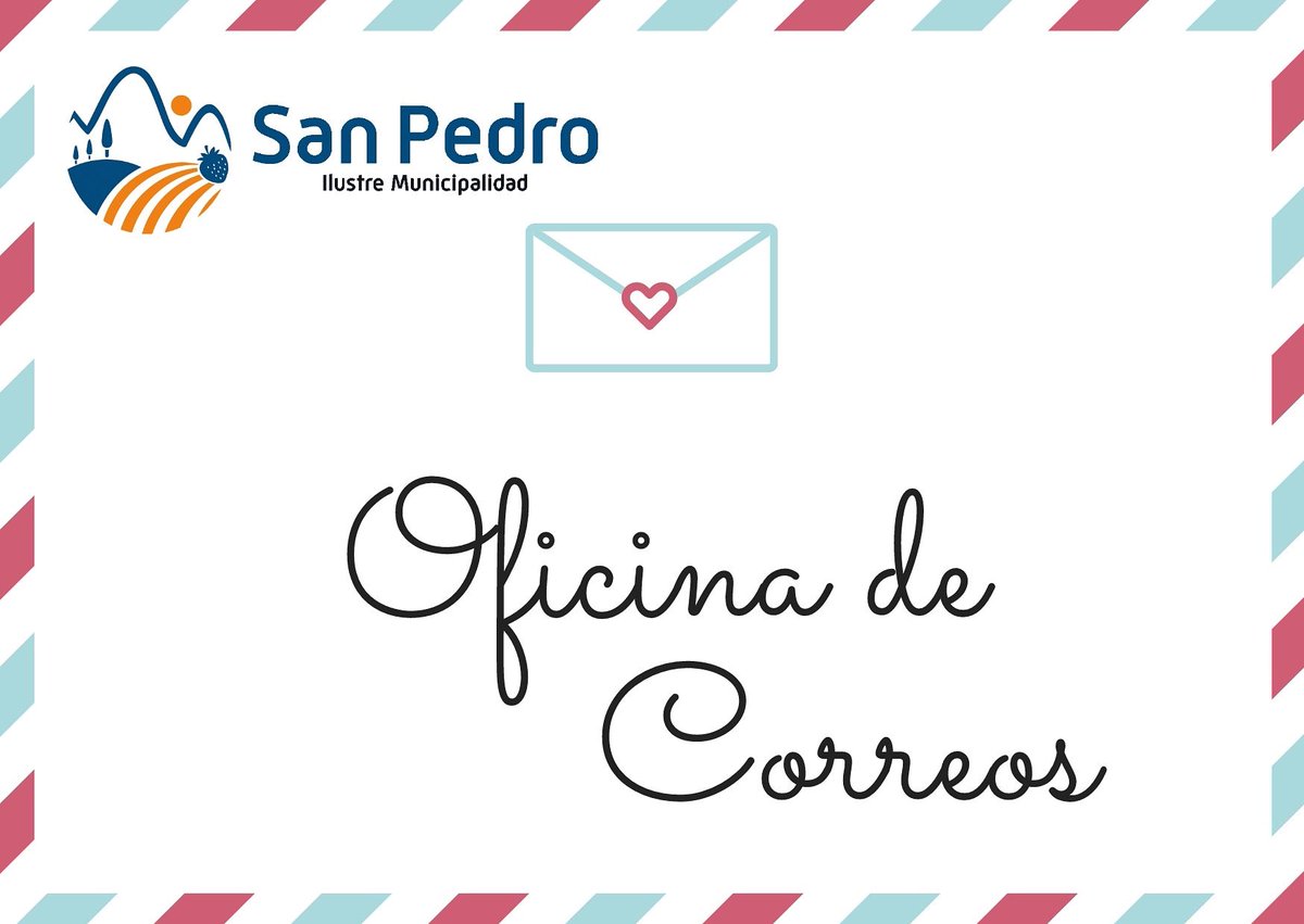 🔴 #SiempreAlerta 
COMO MEDIDA PREVENTIVA ANTE POSIBLE FOCO DE CONTAGIO COVID-19, Oficina de Correos de #SanPedro permanecerá CERRADA -inicialmente- durante esta semana. Se adoptarán medidas de sanitización e higiene antes de su reapertura, que será comunicada de manera oportuna