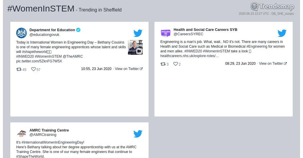 Trendsmap Sheffield tweet media