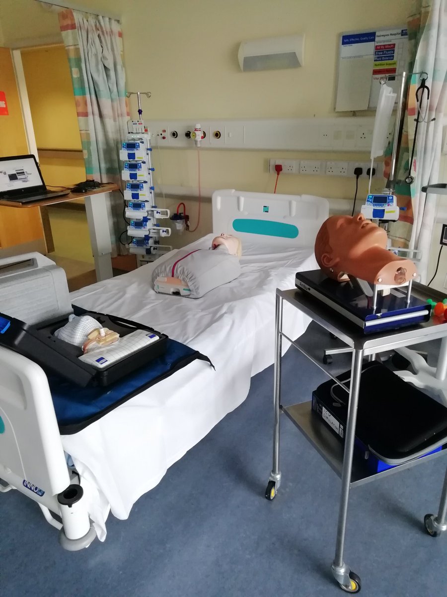 Dabeesknees's tweet photo. Set up for more socially distanced training for staff helping @hm_icu  from theatres, day surgery, anaesthetics and wards. Thank you for your help and participation today @MartinCarberry3 @LouiseH27737515 https://t.co/cAwYY2GI4v