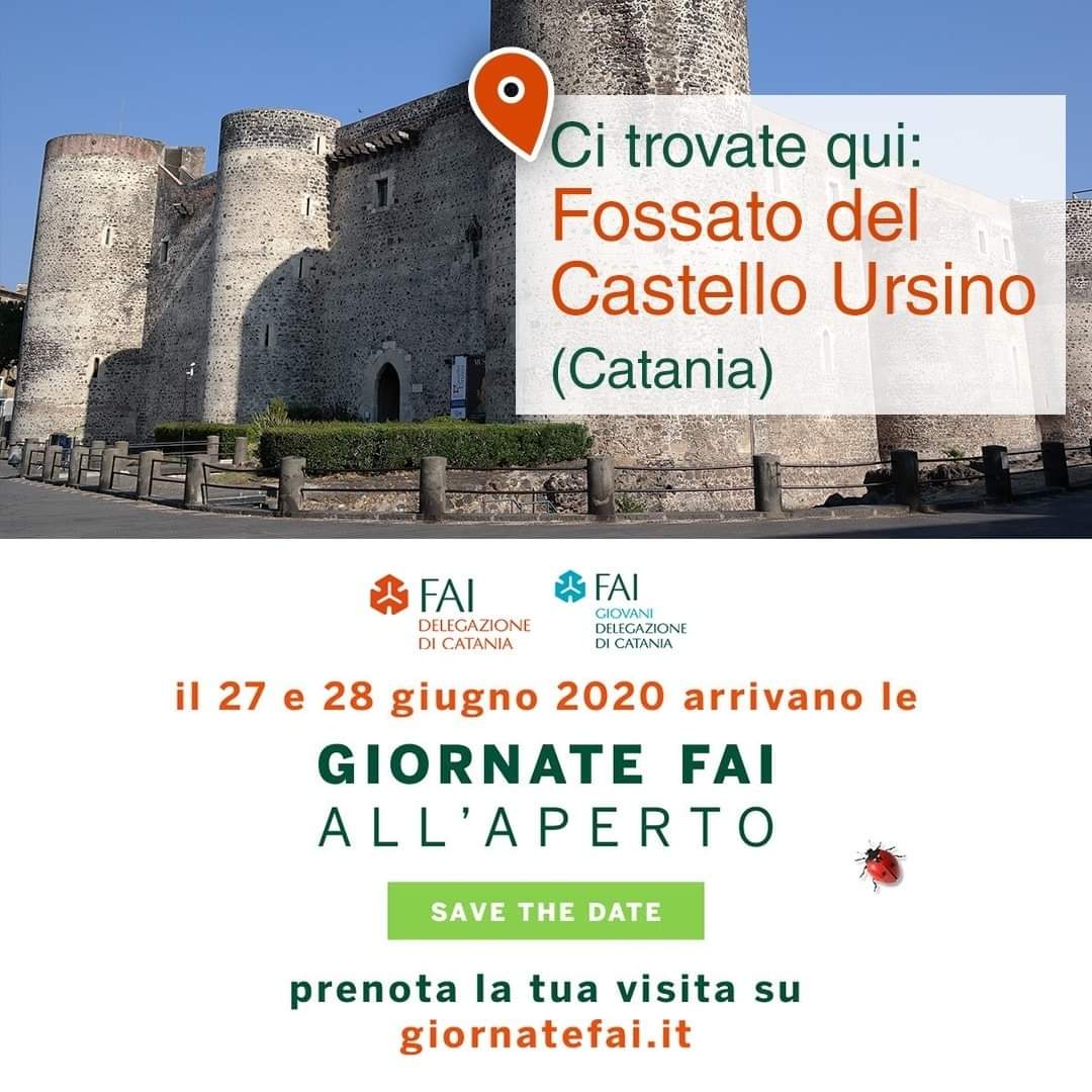 faigiovanict's tweet photo. 📣 Questo week-end non perderti le #GiornateFAI all'aperto!

📍A #Catania apriremo il #Fossato del #CastelloUrsino!

‼️ Per partecipare è obbligatoria la #prenotazione online a questo link: https://t.co/r4wMqmRE68

👉#SaveTheDate: sabato 27 e domenica 28, h.10-13/15-18! https://t.co/L4pAcNSWQ1