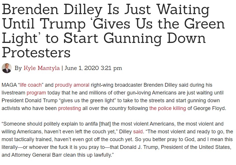 Students for Trump, a property of Charlie Kirk's Turning Point Action, gave QAnon conspiracy theorist Brenden Dilley VIP credentials to a Trump speech at its convention in Arizona today.