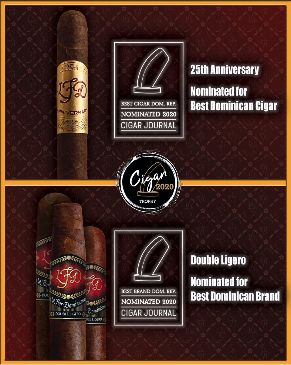 LFDcigars's tweet photo. Thanks to everyone who helped nominate us, now it’s time to bring these trophies home! Vote here: https://t.co/yqFVKcttC5 https://t.co/VbpKpBeM9T