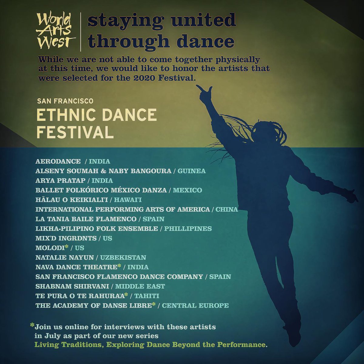 thank you #worldartswest for selecting us to present this year
#sanfranciscoflamencodancecompany
.
.
.
#sanfranciscoethnicdancefestival2020 #flamenco #flamencodance #melissacruzflamenco — in San Francisco, California.