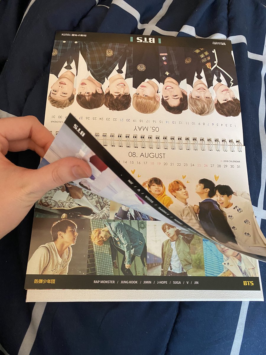 2.) official 2018 desk calendar and u/o jinkook mini buttons, unopened. the calendar is old but they have nice photos i wasn’t sure if anyone wanted to take them? ; A ;