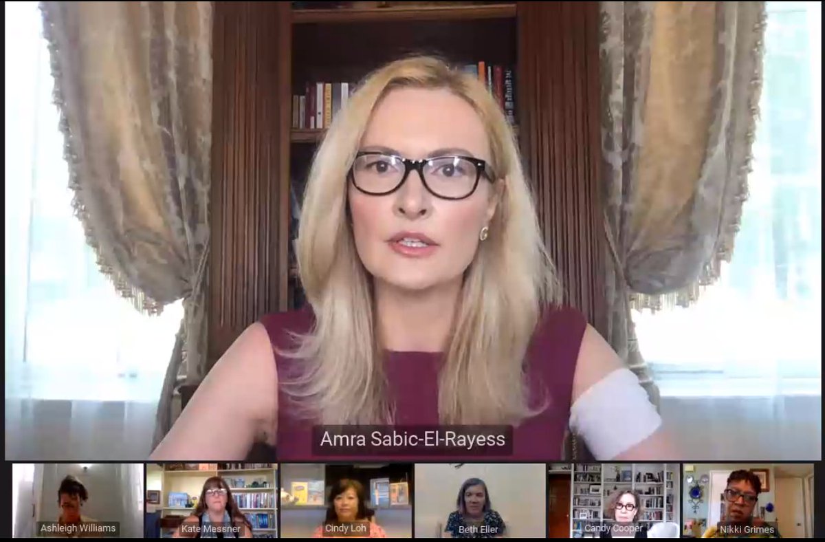 MissKaryReads's tweet photo. @amrasabicPHD telling her powerful and moving story. She talks about the importance of sharing our painful stories: "We can acknowledge, heal, and change our future." #ALATeaBreak @sljournal https://t.co/gi4XbaJEYa