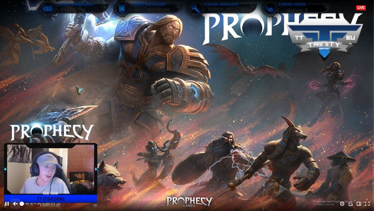 TeamTrinityEU's tweet photo. Niall is live playing Prophecy!

https://t.co/zlXMEZITSw

#smallstreamer #smallsteamers #twitchstreamer #teamtrinityeu  #twitchaffiliate #SmallStreamersConnectRT #ProphecyGame https://t.co/vgcW26aSBh