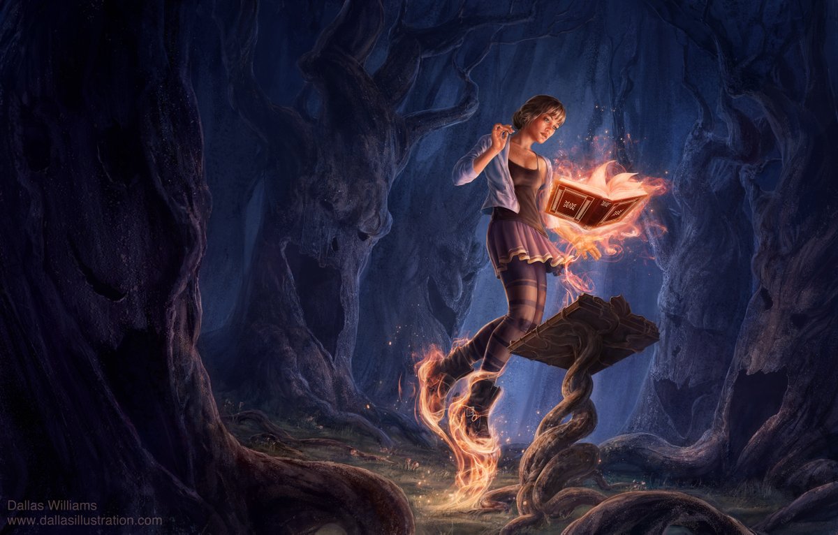 DallasW_art's tweet photo. Here's a portfolio piece from a few years back. I was going for something like a YA book cover. #YA #fantasy https://t.co/PNWGxT0f3n