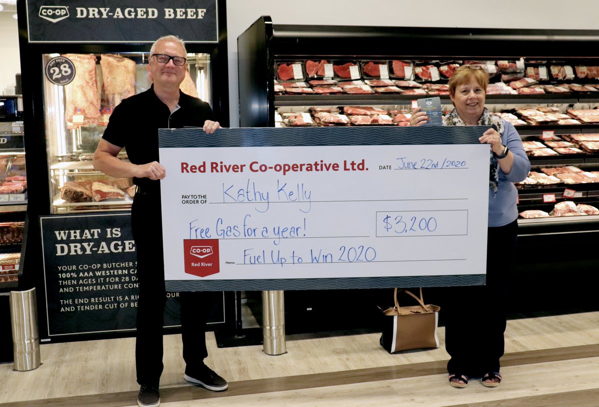 RedRiverCoopLtd's tweet image. A huge CONGRATS to Kathy Kelly from Winnipeg who won FREE GAS FOR A YEAR (valued at $3,200) from #FuelUpToWin