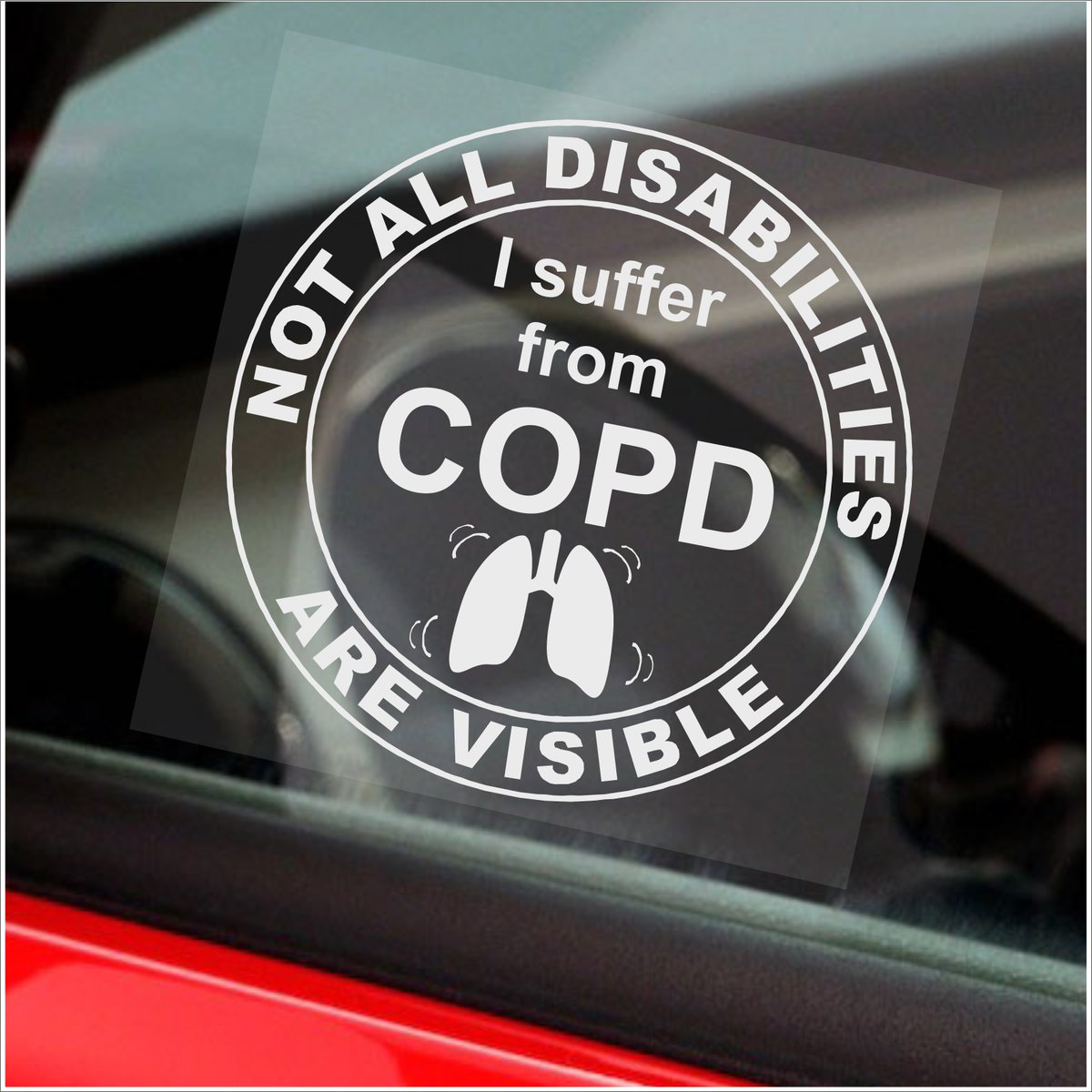 Suffer from #COPD ?  We have a new Sticker available, as suggested by a Customer:    bit.ly/COPDSticker    only £1.99 - Not all Disabilities are Visible ! From our #visible range of designs in our Shop: bit.ly/shop4stickers      #disabilities