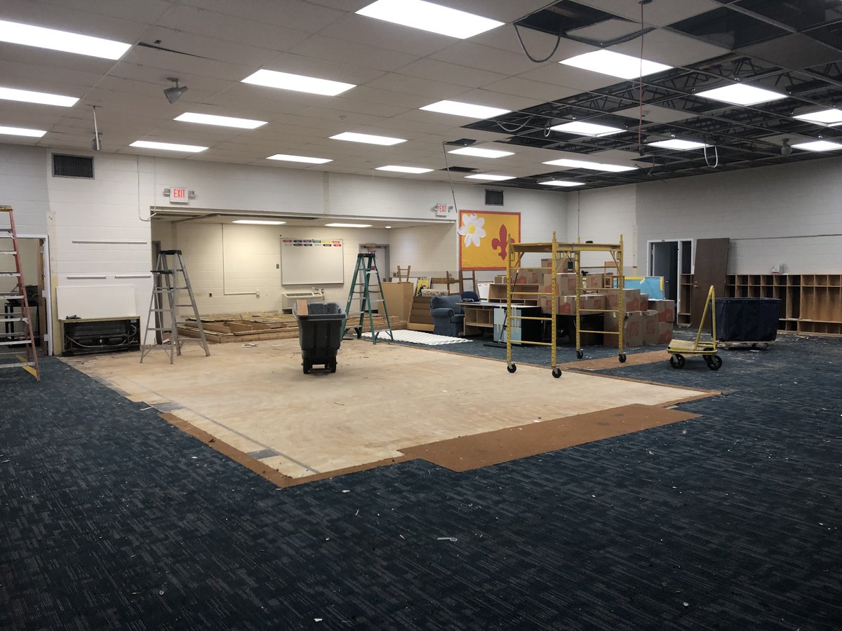 STCVA's tweet photo. Recognize these rooms? StC is hard at work expanding spaces in the Lower School to accommodate social distancing. We can't wait to see everyone back on campus in August! #StC1920 https://t.co/SgmkAu1KY3