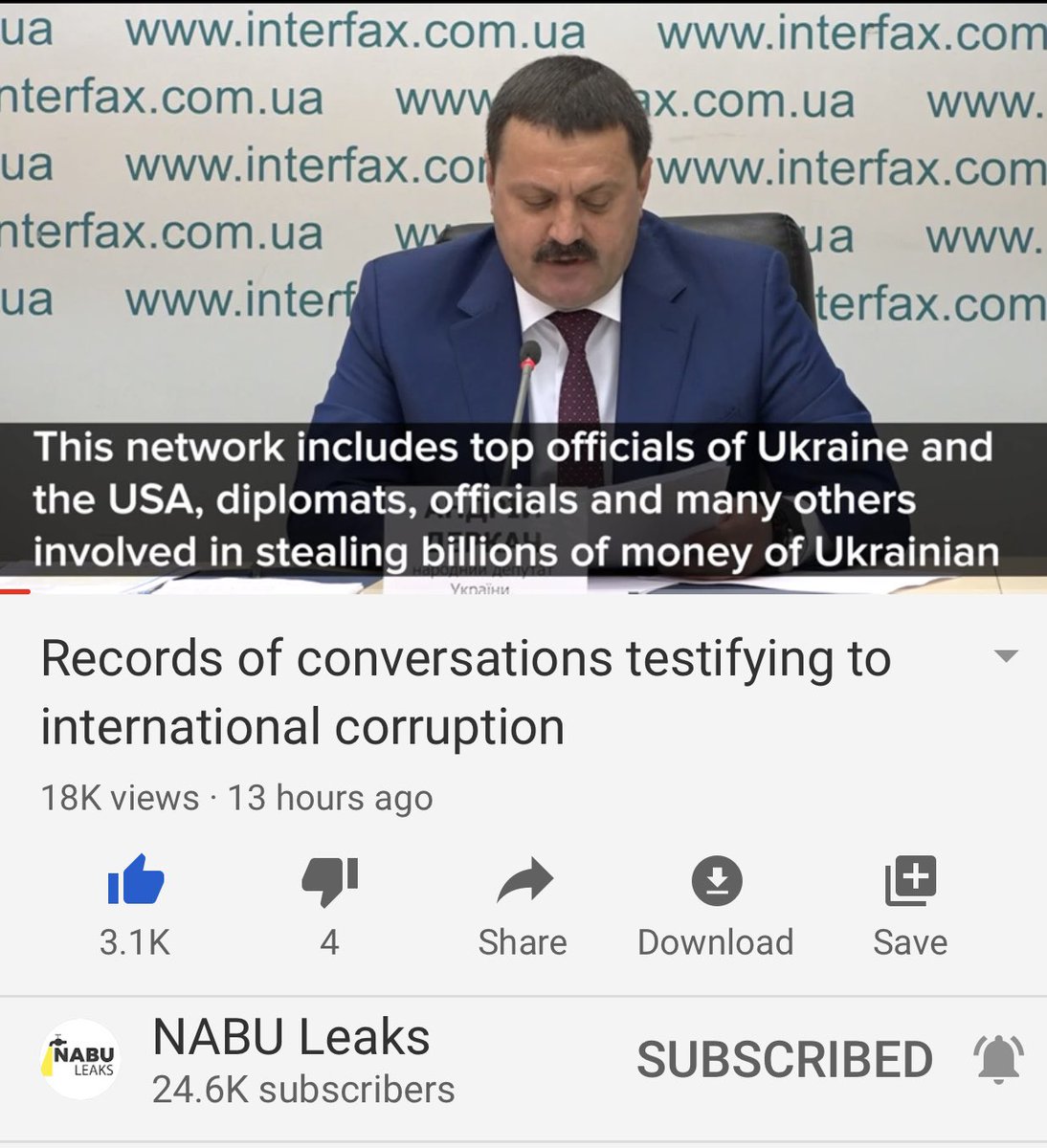 Here he’s outlining that it’s  #Poroshenko the former pres of Ukraine and  #Biden who’s voices you hear (also released separately) discussing the “alleged” bribery