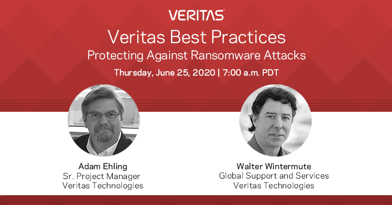 VeritasTechLLC's tweet photo. Protecting Against Ransomware Attacks

June 25 | 7:00 a.m. PDT 

In this webcast, learn how Veritas helps protect and recover critical data in the event of an attack.

Details: https://t.co/e2SEwqEnE8 https://t.co/dSc6ehA66j