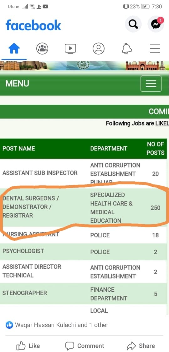 PdhMont's tweet photo. Update regarding Ppsc of Dental suregeons

Finally 250 slots for dental surgeons are in pipeline.
@DrSalmanHaseeb1 @UsmanSh87320896 @PunjabYda https://t.co/nK7ApiYPRf