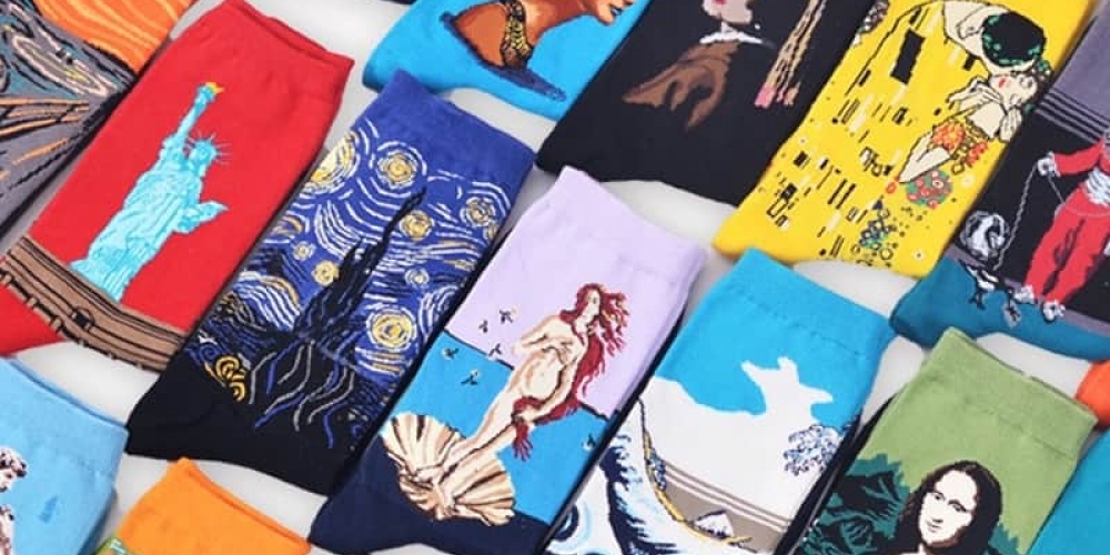 #hashtag3 Casual Famous Painting Cotton Socks midensashop.com/casual-famous-…