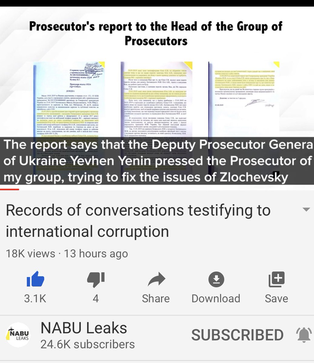 He’s talking about the report filed by the prosecutor which is more proof of the “alleged” treasonous activities by Biden & Poroshenko and another name that came up, George Kent.....