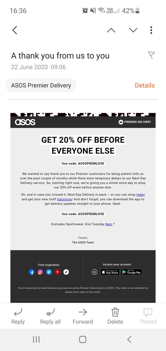 tashram78's tweet photo. @ASOS_HeretoHelp, all very well but my next day delivery is taking 2 days!! Not great when I ordered a gift with the promise of next day delivery!!! https://t.co/2TgKedXyQa